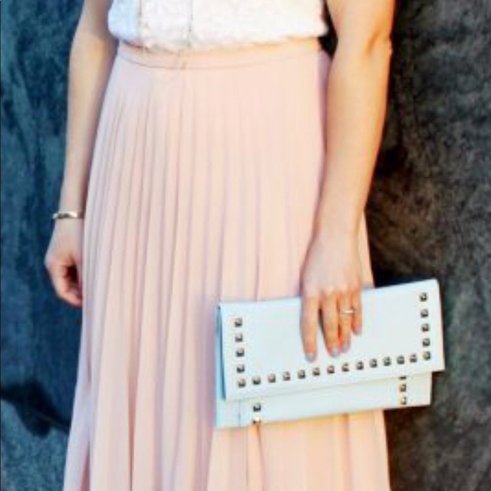 Rose Blush Pleated Skirt. NWOT
